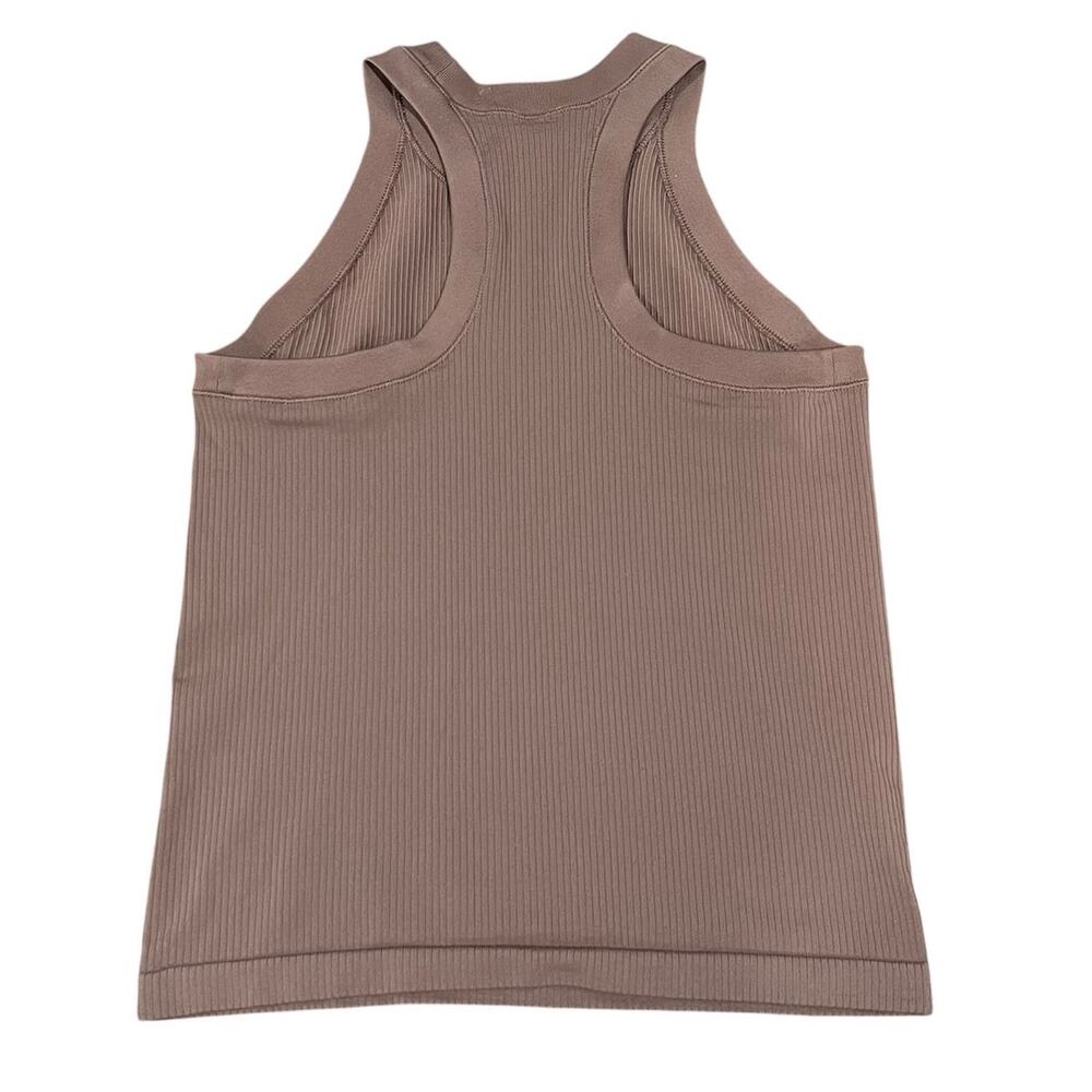 ATHLETA | Signature Rib High Neck Racerback Tank Brown Size S - Picture 2 of 5